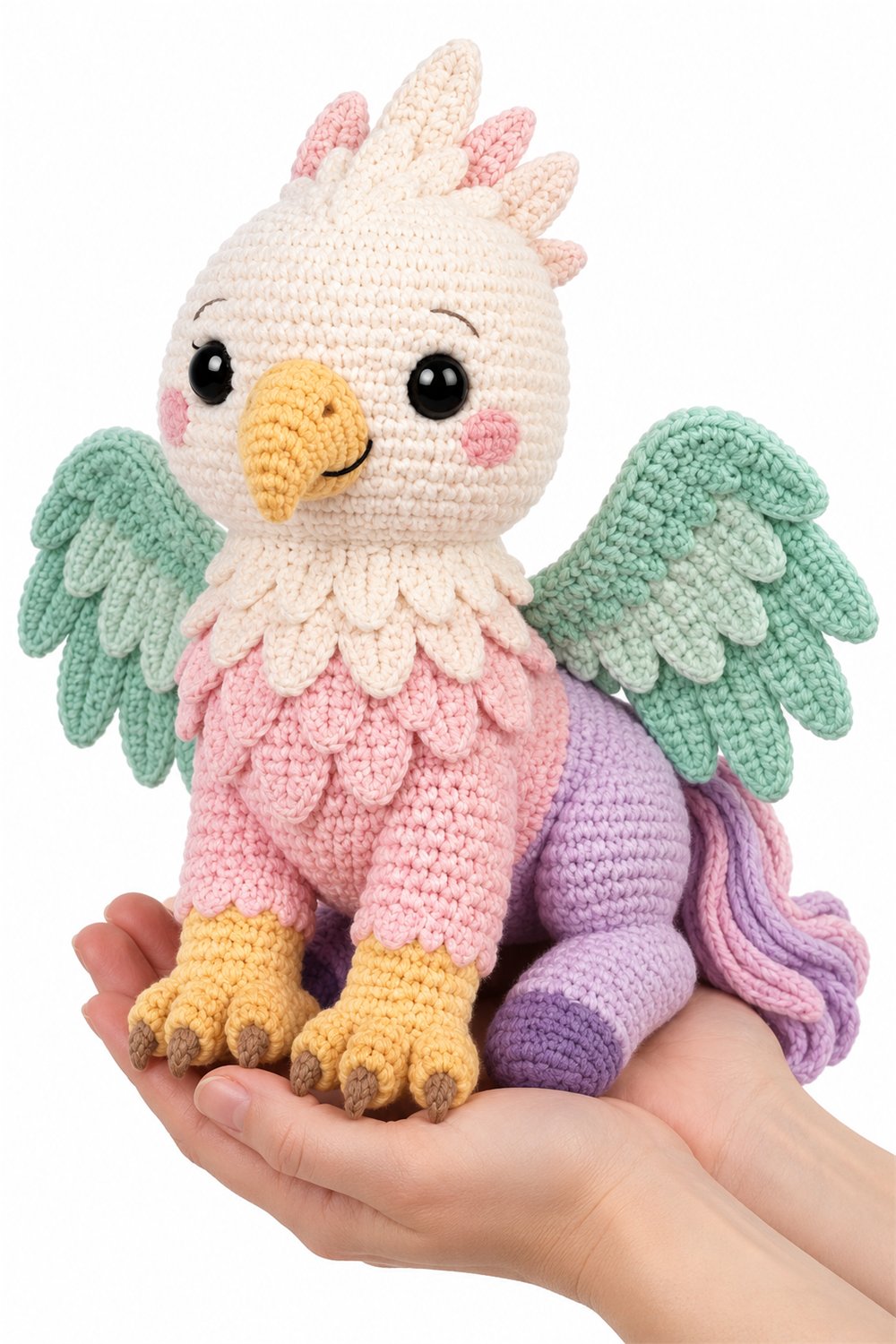 DIY Amigurumi 374 Na Mao Hipogrifo Rosa - Crochet Tutorial