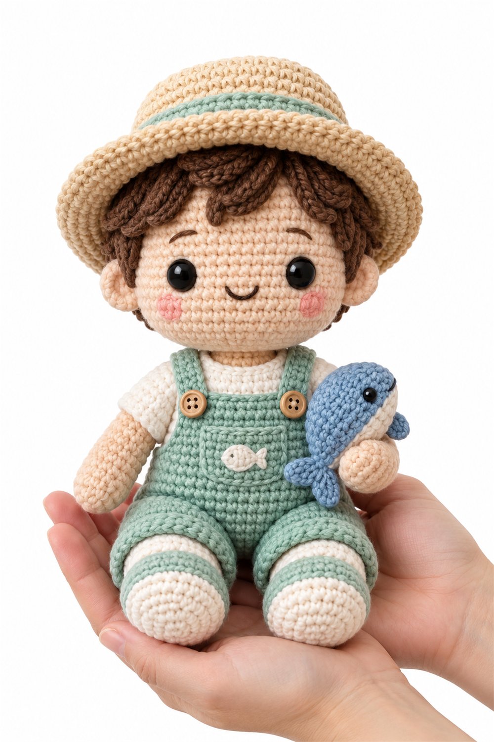 Amigurumi 382 Na Mao Boneco Pescador - Step by Step