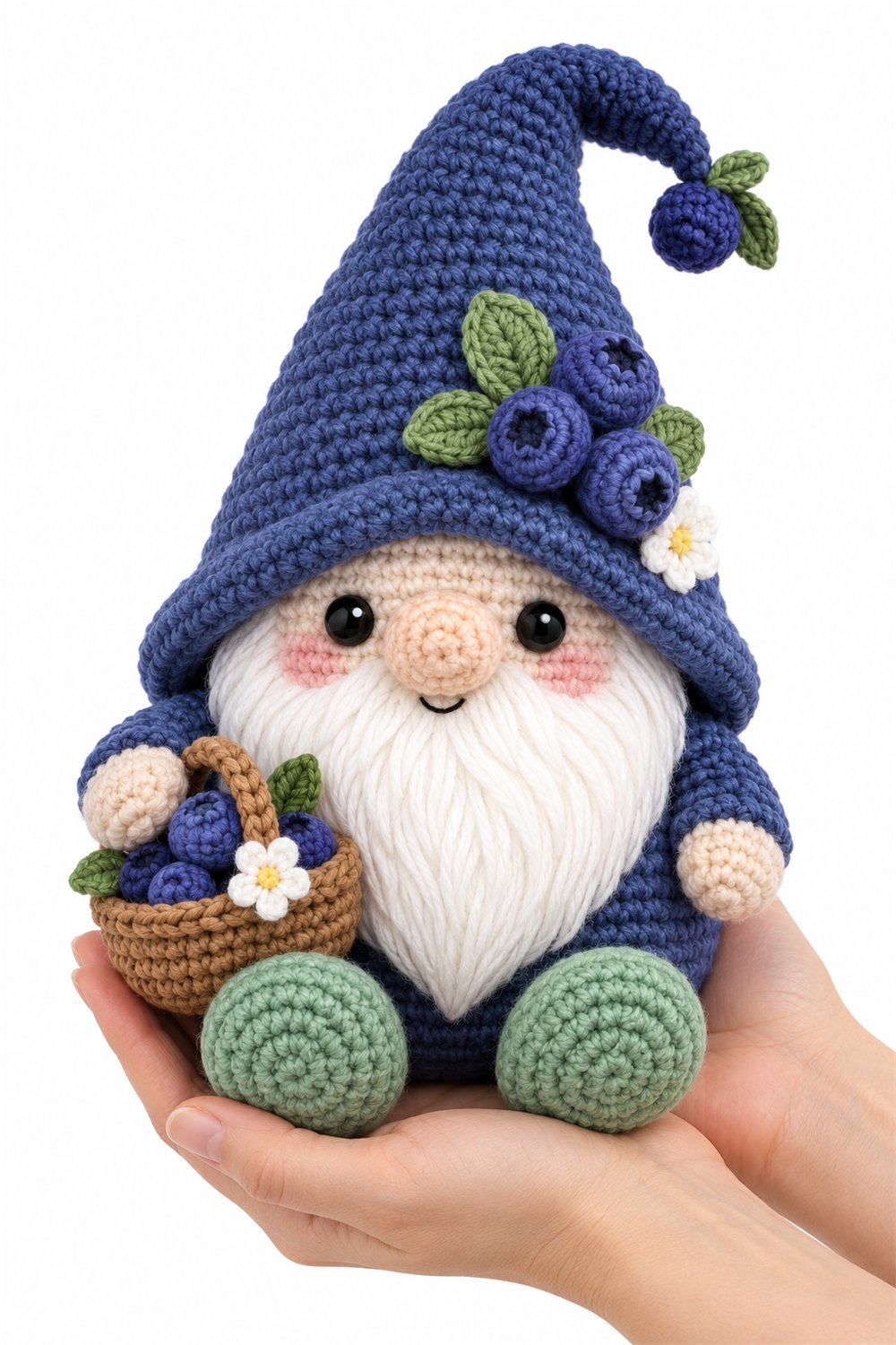 Amigurumi 386 Na Mao Gnomo Mirtilo - Easy Crochet
