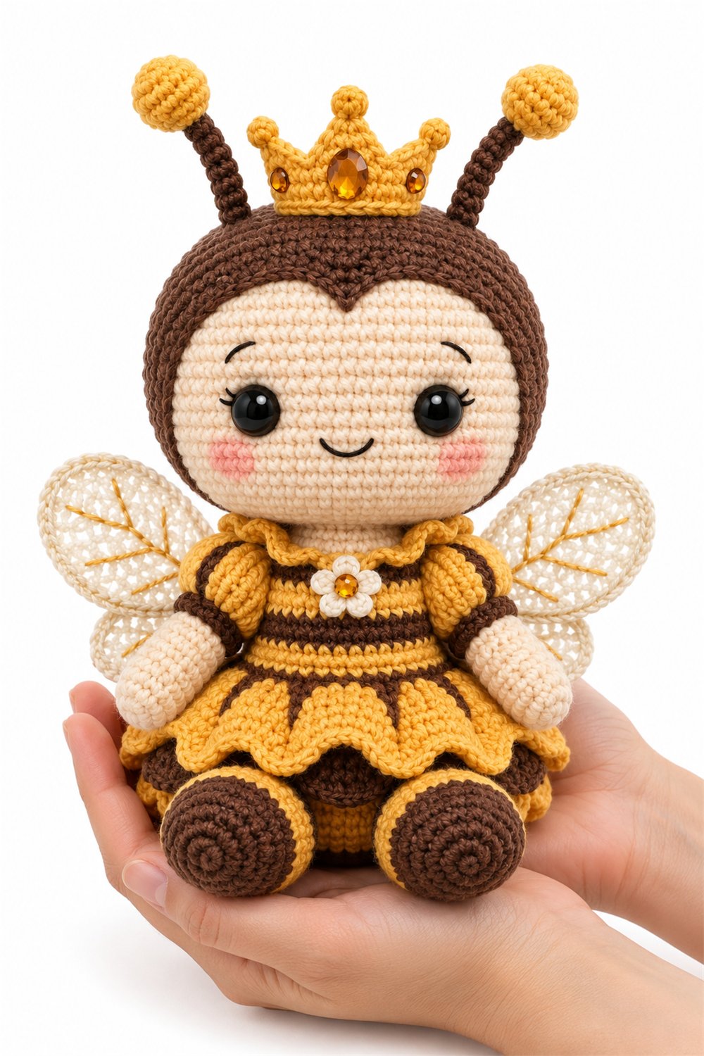 How to Crochet Amigurumi 390 Na Mao Rainha Abelha