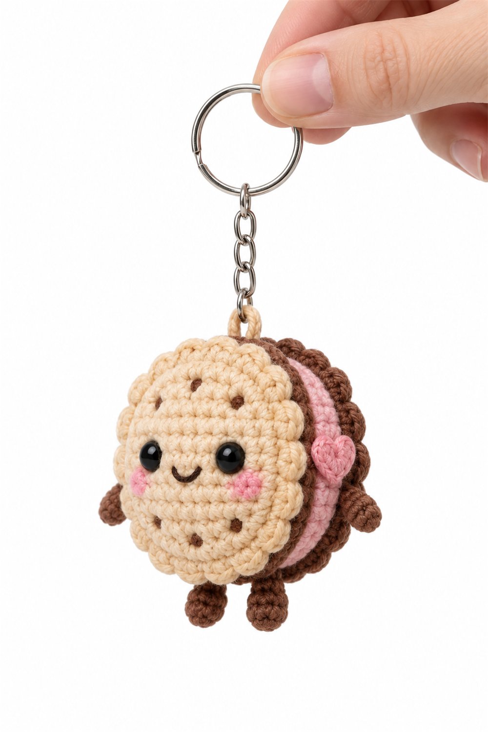 DIY Amigurumi 401 Chaveiro Biscoito Coracao - Crochet Tutorial