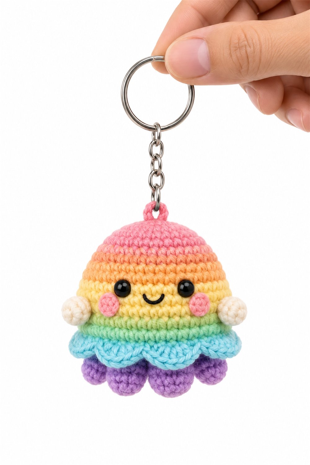 How to Crochet Amigurumi 409 Chaveiro Gelatina Arcoiris