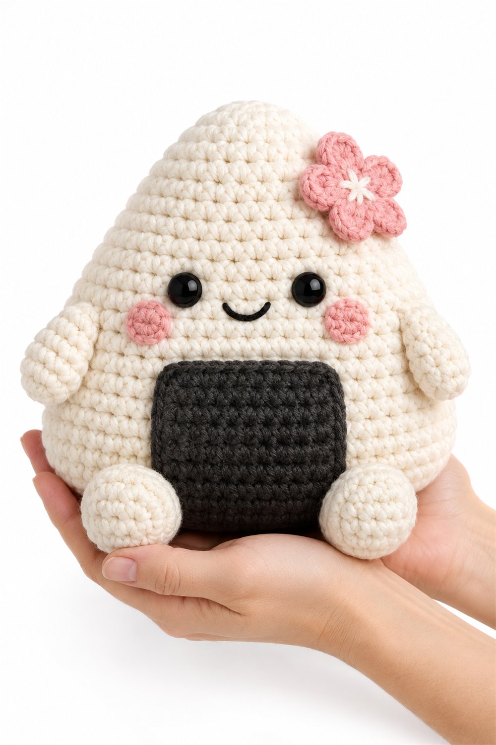 Crochet Amigurumi 412 Na Mao Onigiri Flor - Pattern