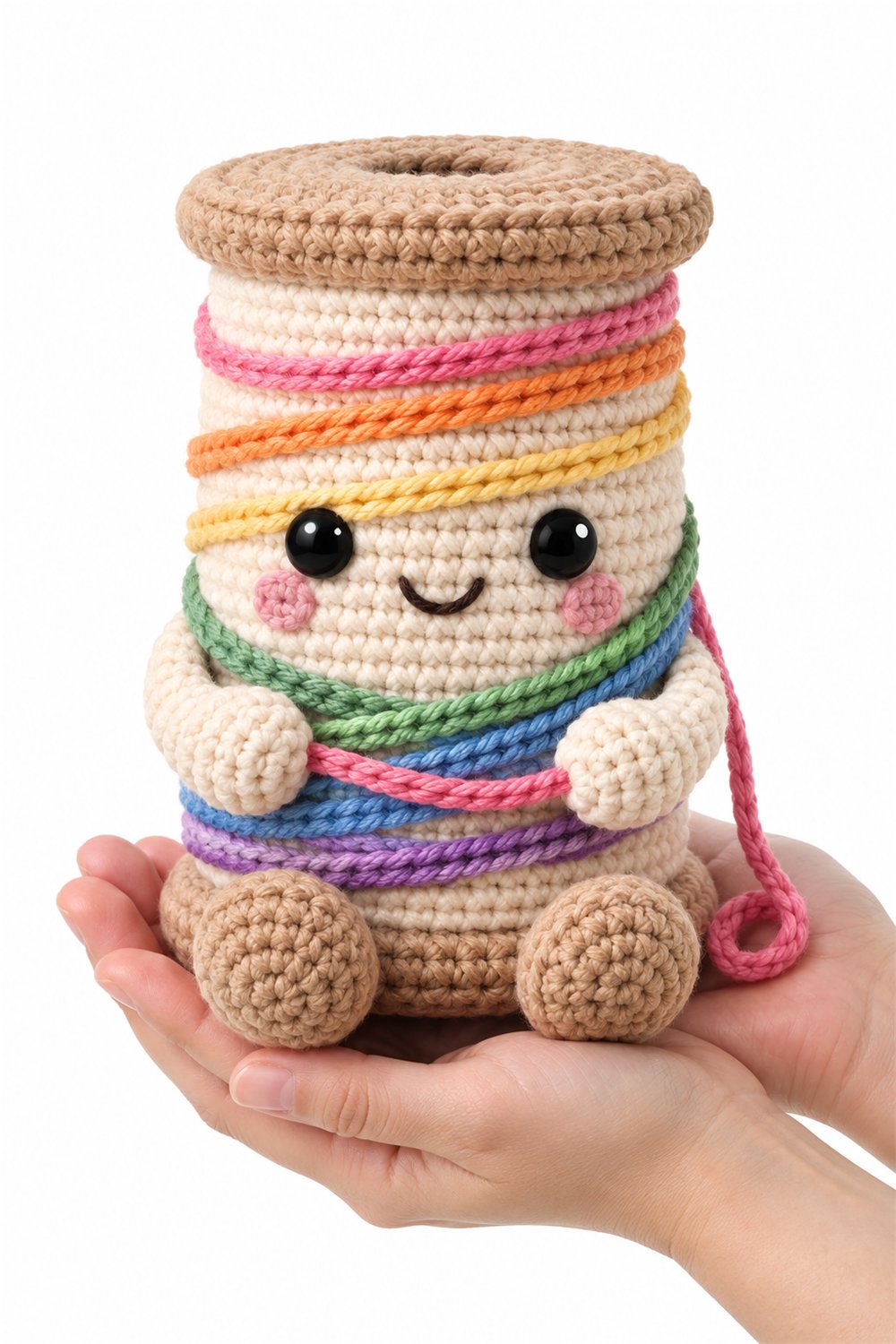 Amigurumi 424 Na Mao Carretel Arcoiris - PDF Pattern