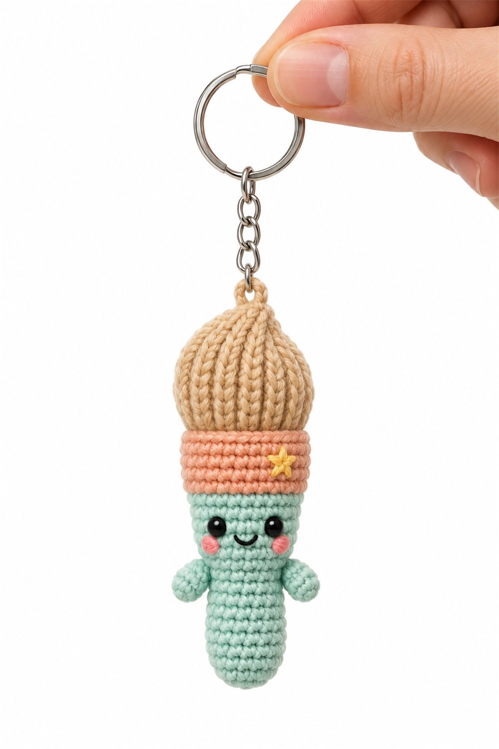 Amigurumi 425 Chaveiro Pincel Estrela - Crochet Pattern
