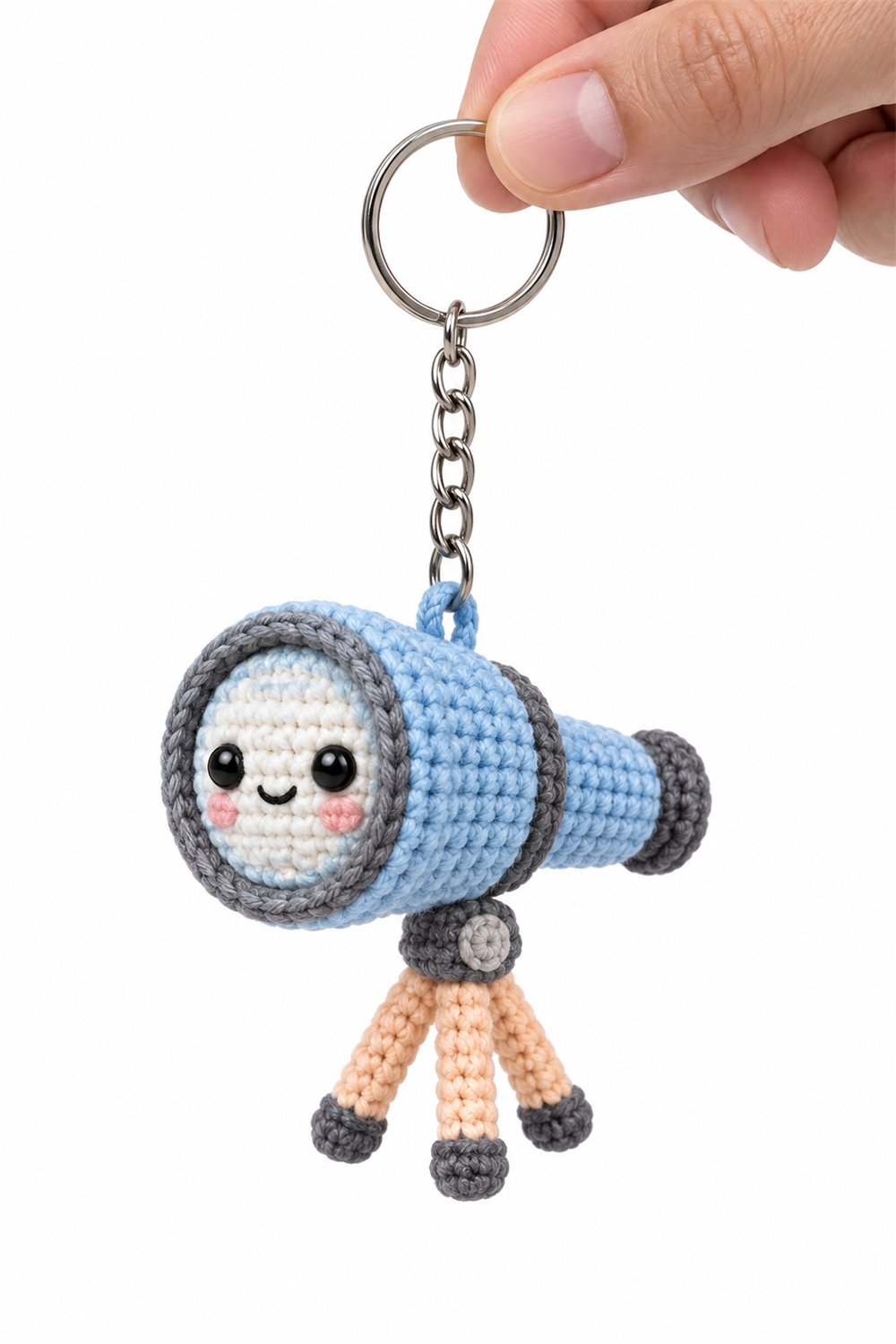 How to Crochet Amigurumi 445 Chaveiro Telescopio Azul