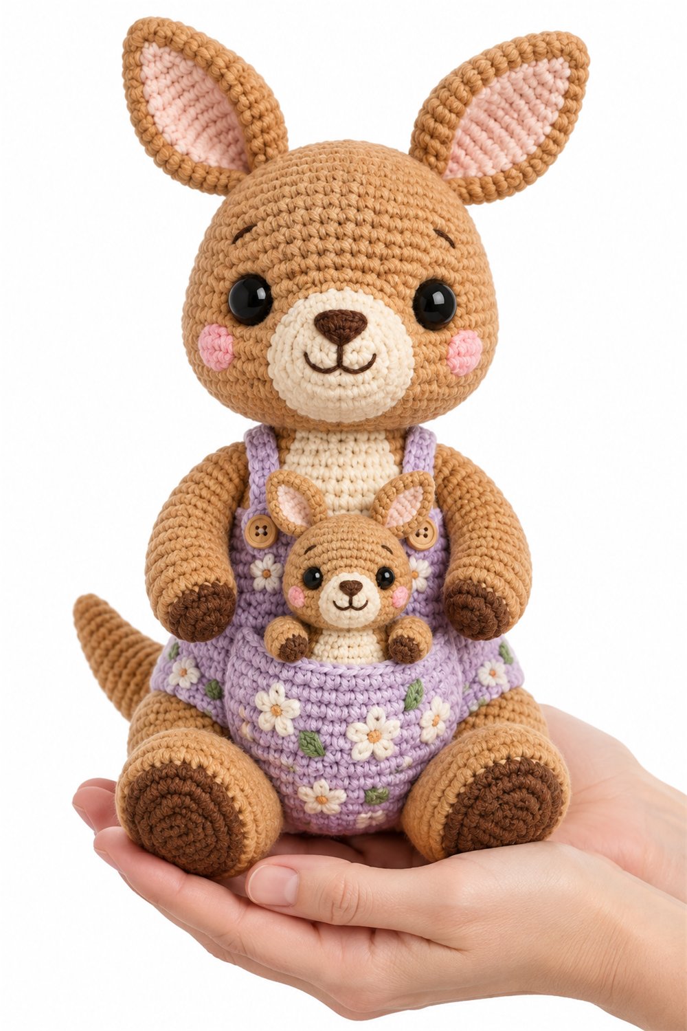 How to Crochet Amigurumi 454 Na Mao Canguru Florido