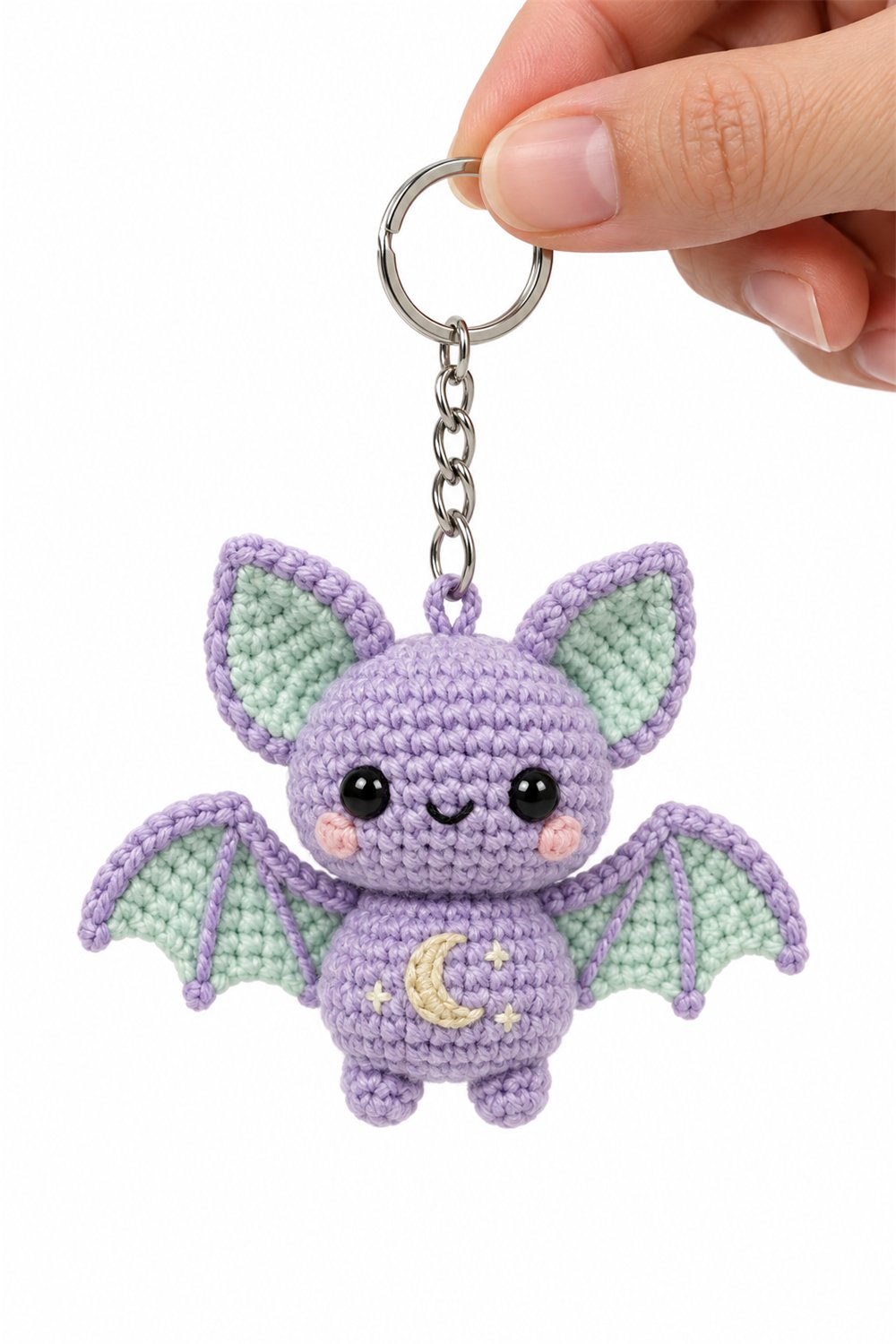 Amigurumi 459 Chaveiro Morcego Lavanda - Easy Crochet
