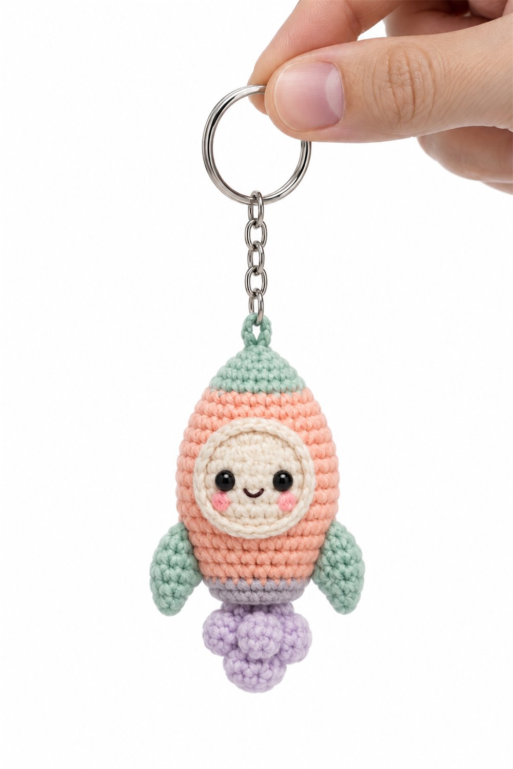 Amigurumi 495 Chaveiro Foguete Morango - Easy Crochet