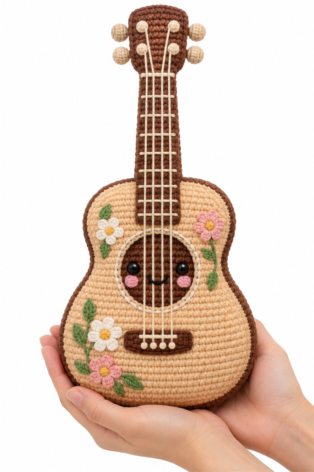 Amigurumi 496 Na Mao Violao Flores Crochet Guide