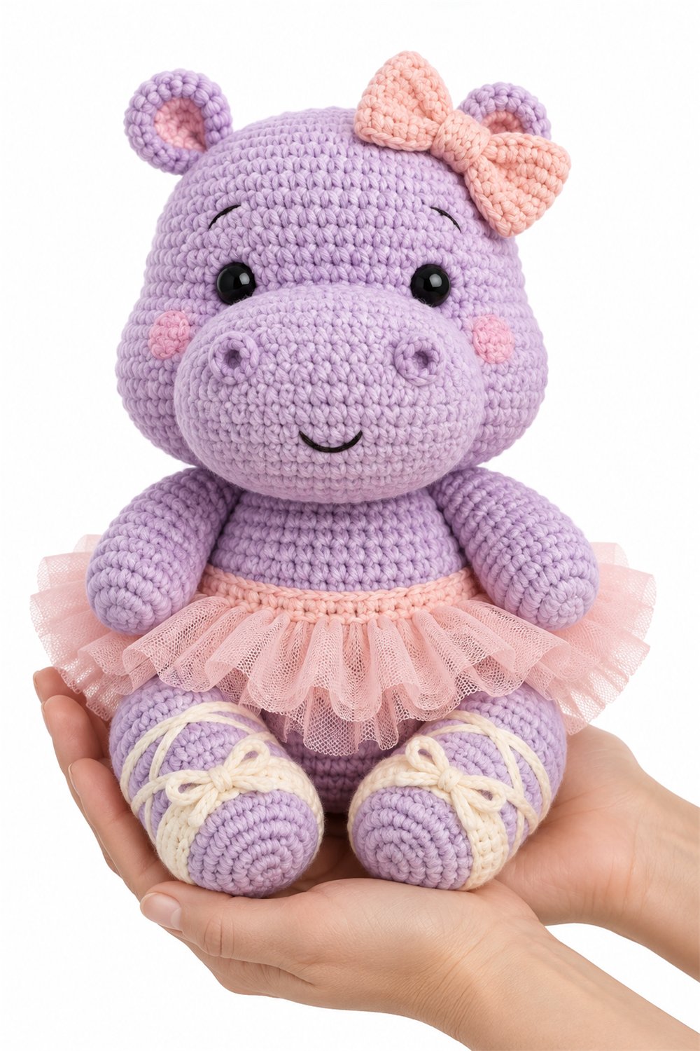 Amigurumi 514 Na Mao Hipopotamo Bailarina Crochet Guide