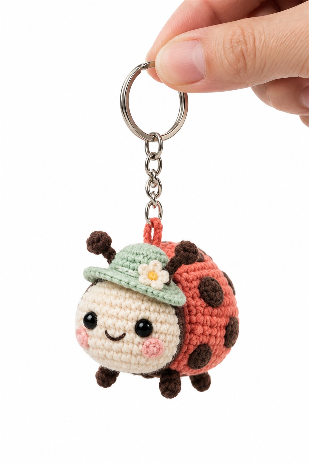 Amigurumi 517 Chaveiro Joaninha Chapeu - Amigurumi Pattern