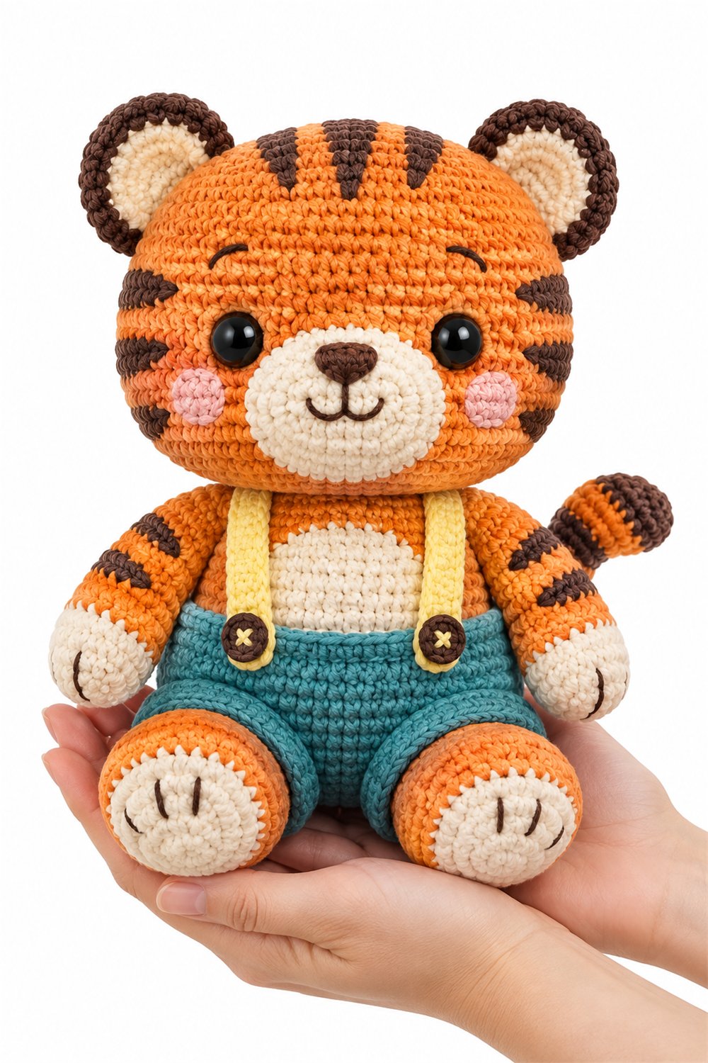 How to Crochet Amigurumi 518 Na Mao Tigre Suspensorio