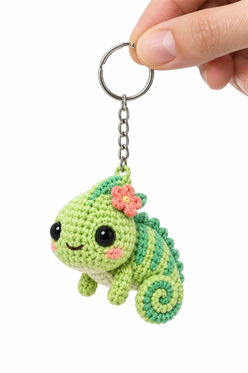 Amigurumi 519 Chaveiro Camaleao Folha - Step by Step