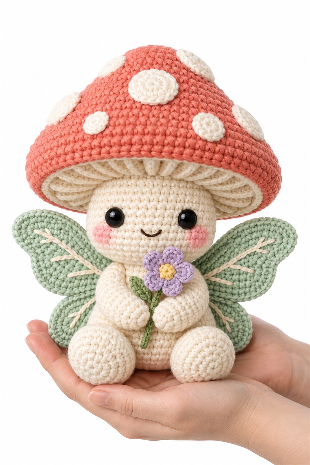 Amigurumi 522 Na Mao Cogumelo Fada - Easy Crochet
