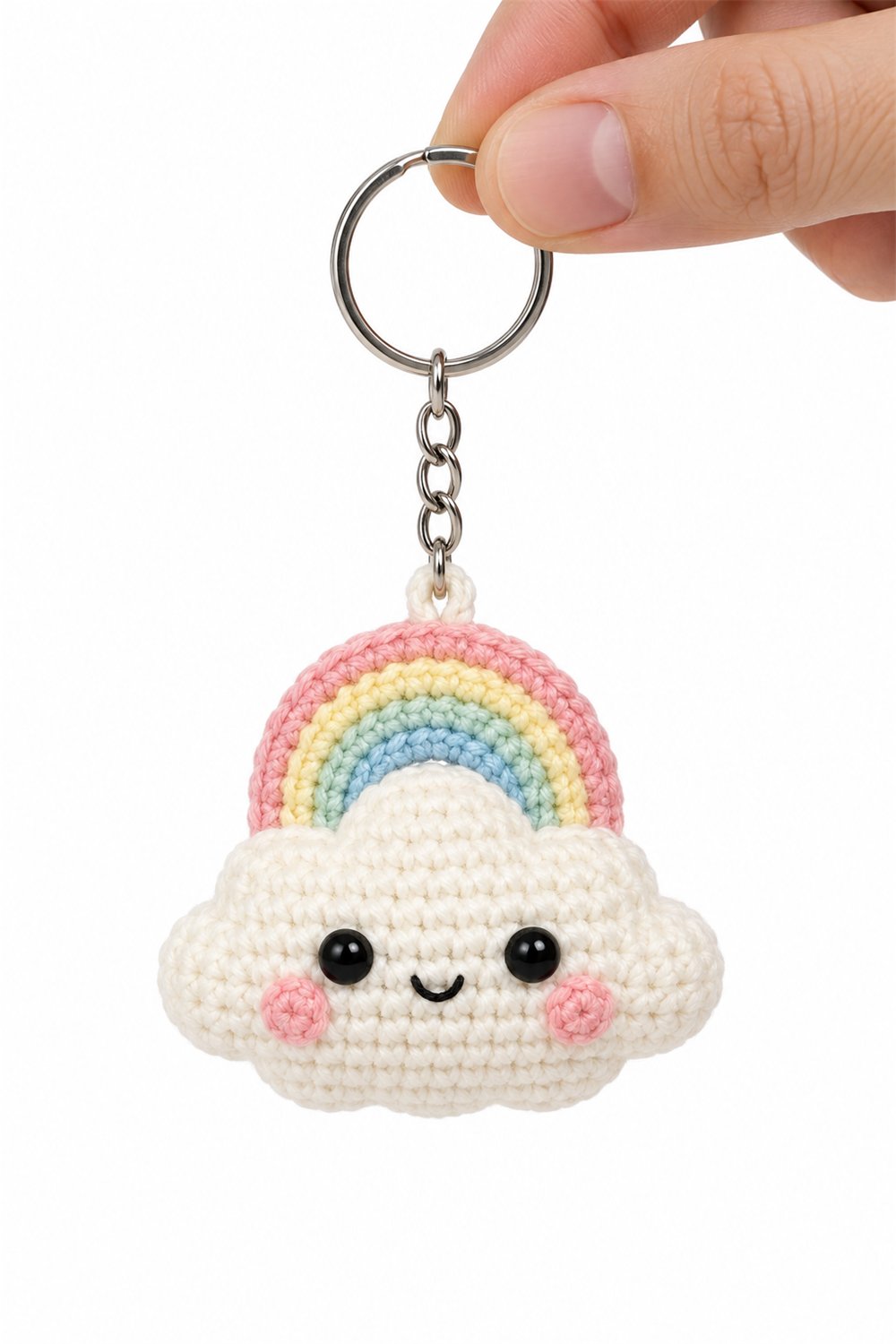 DIY Amigurumi 529 Chaveiro Nuvem Arcoiris - Crochet Tutorial
