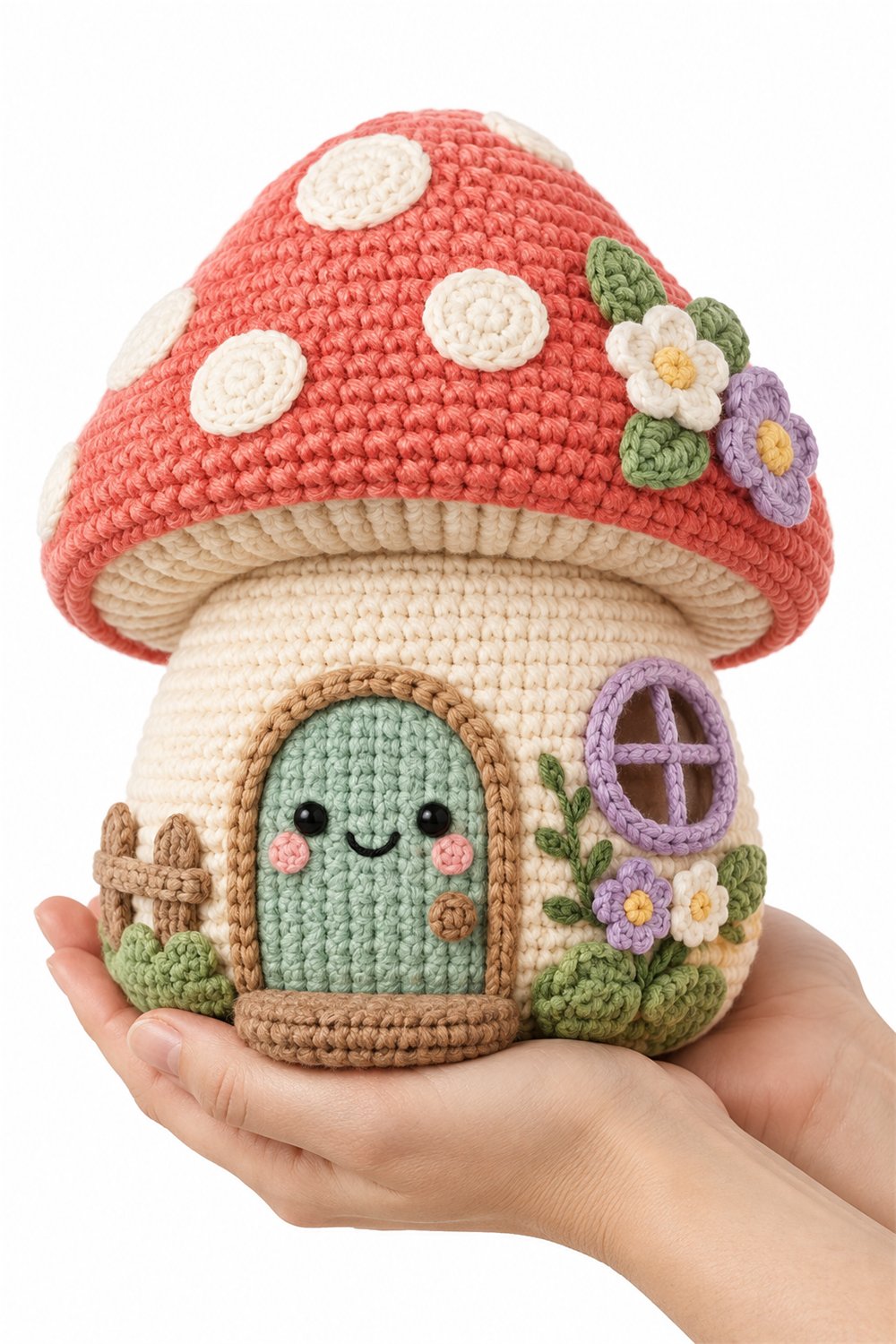 Amigurumi 544 Na Mao Casinha Cogumelo - Amigurumi Pattern
