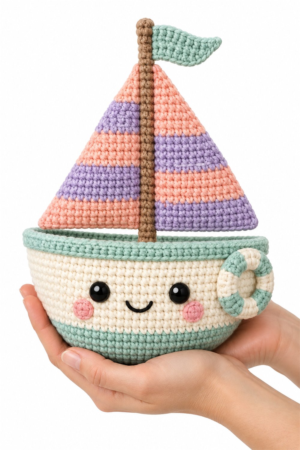 Amigurumi 546 Na Mao Barco Vela - Step by Step