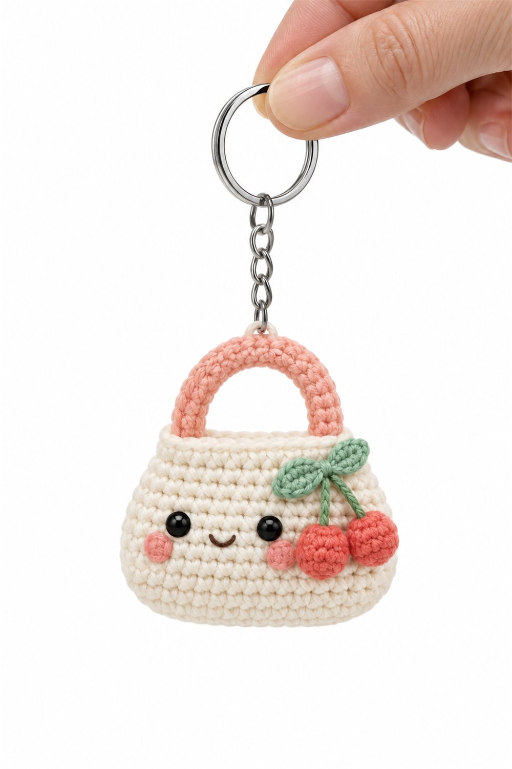 DIY Amigurumi 547 Chaveiro Bolsa Cereja - Crochet Tutorial