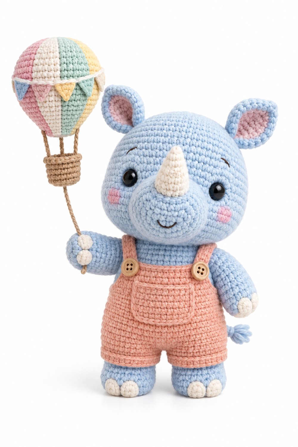 Amigurumi 55 Rinoceronte Baloeiro Crochet Guide