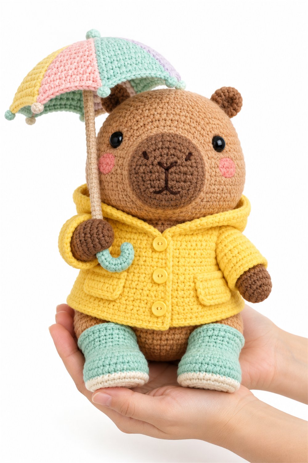 Amigurumi 552 Na Mao Capivara Chuva - Crochet Pattern