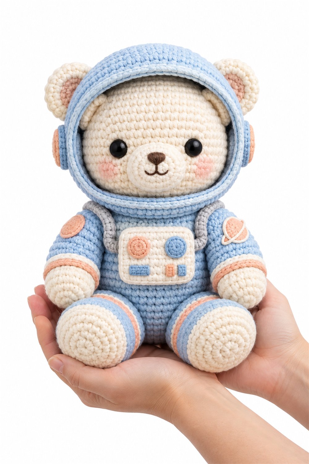 How to Crochet Amigurumi 554 Na Mao Urso Astronauta