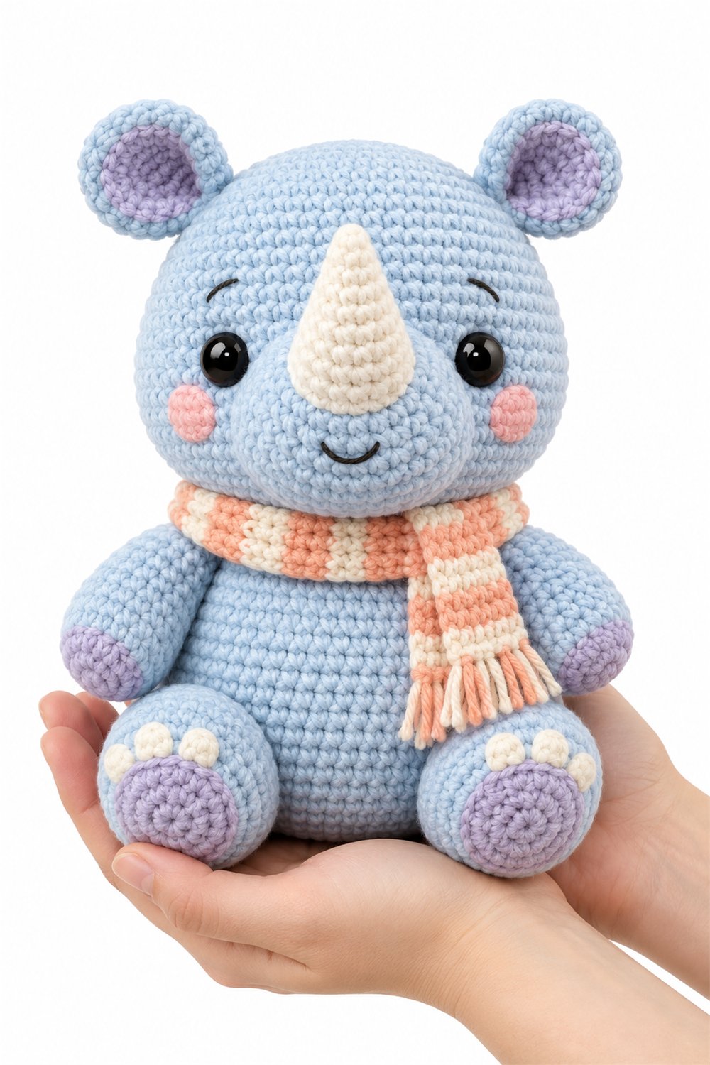 Amigurumi 560 Na Mao Rinoceronte Cachecol - PDF Pattern