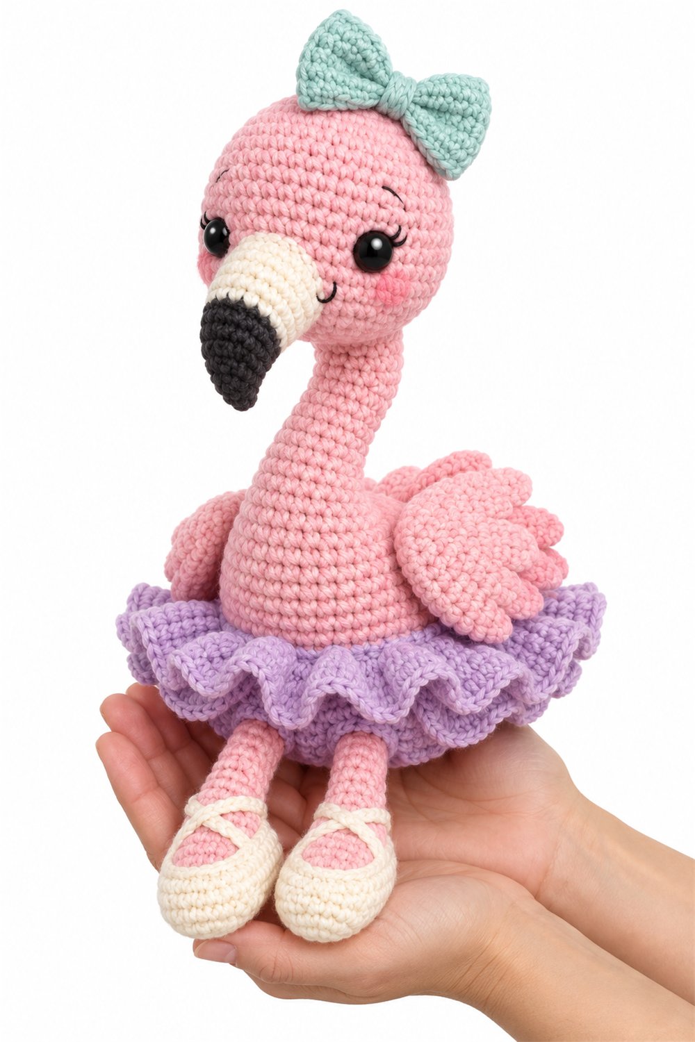 Amigurumi 568 Na Mao Flamingo Bailarino - Easy Crochet