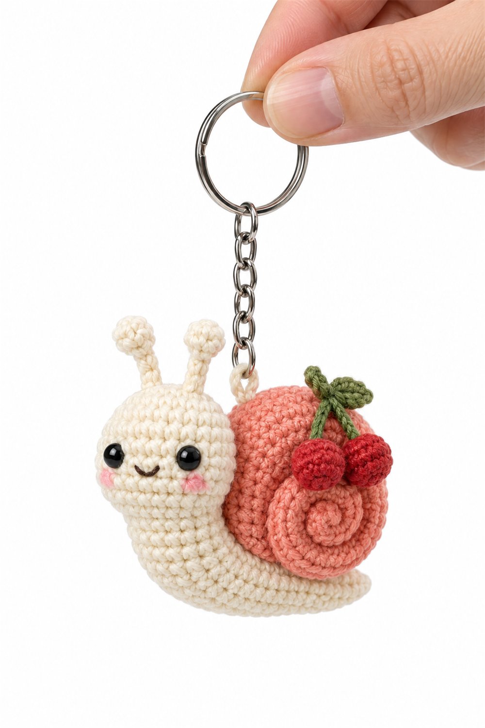 Amigurumi 579 Chaveiro Caracol Cereja - PDF Pattern