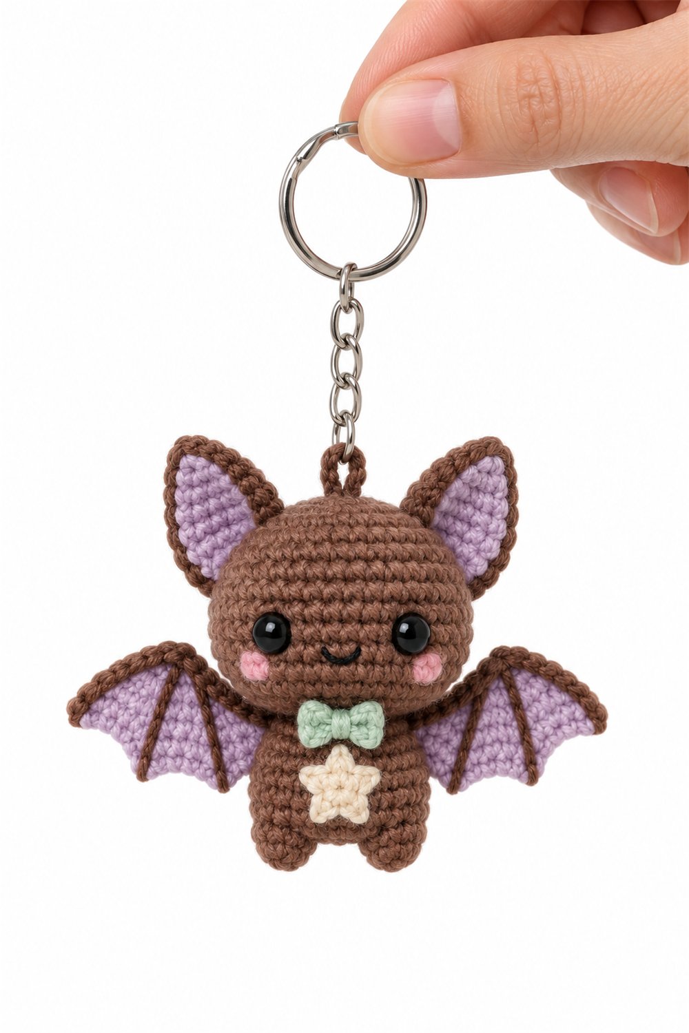 How to Crochet Amigurumi 581 Chaveiro Morcego Estrela