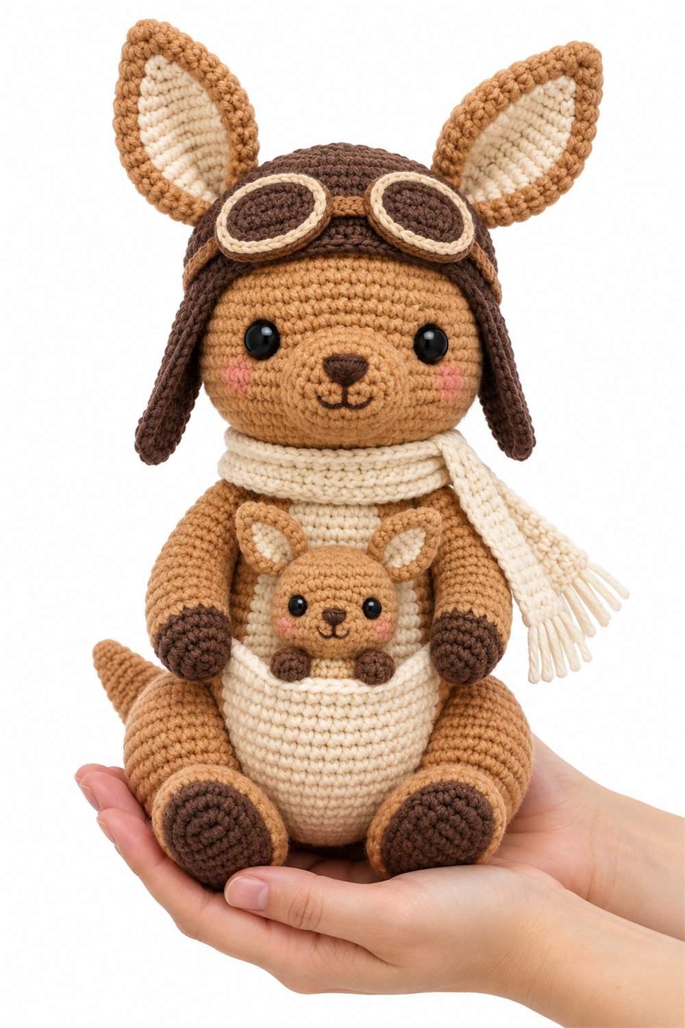 Amigurumi 586 Na Mao Canguru Aviador - Easy Crochet