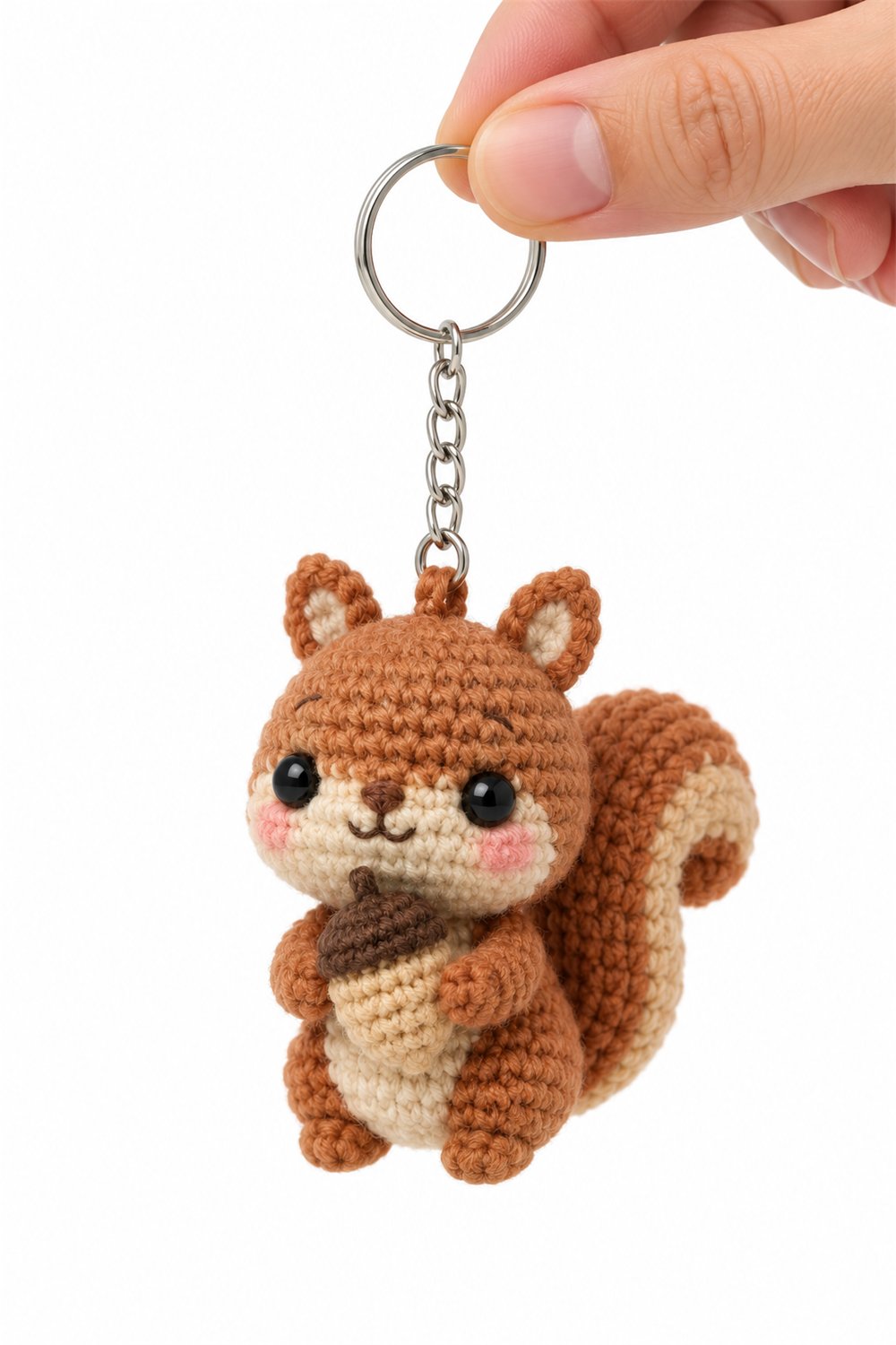 Amigurumi 587 Chaveiro Esquilo Castanha Crochet Guide