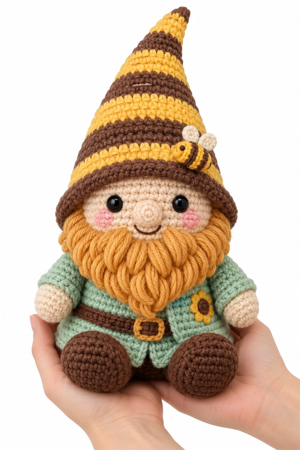 Crochet Amigurumi 594 Na Mao Gnomo Abelha - Pattern