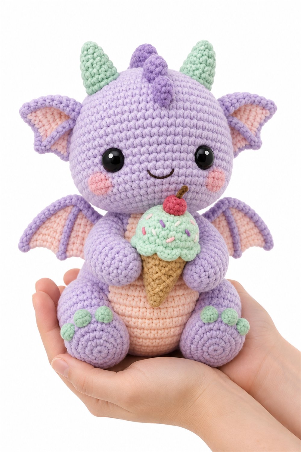 Amigurumi 604 Na Mao Dragao Sorvete - Easy Crochet