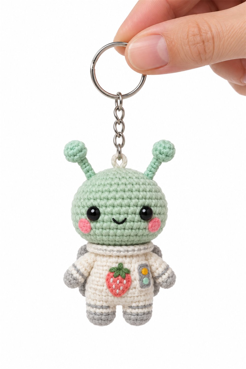 How to Crochet Amigurumi 609 Chaveiro Alien Morango
