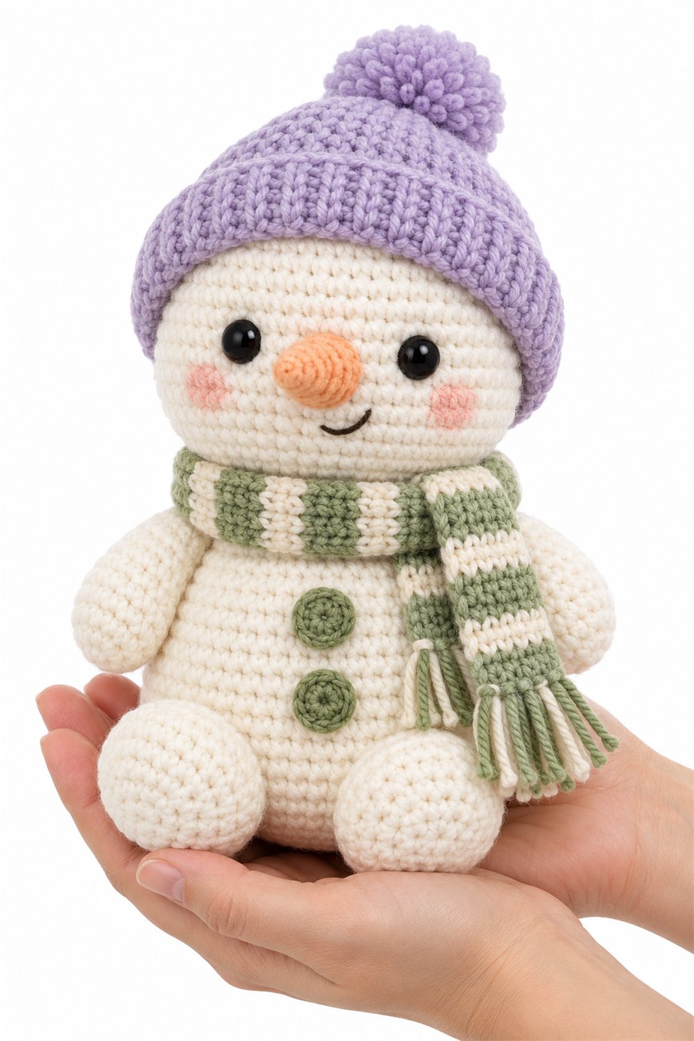 DIY Amigurumi 610 Na Mao Boneco Neve Lilas - Crochet Tutorial