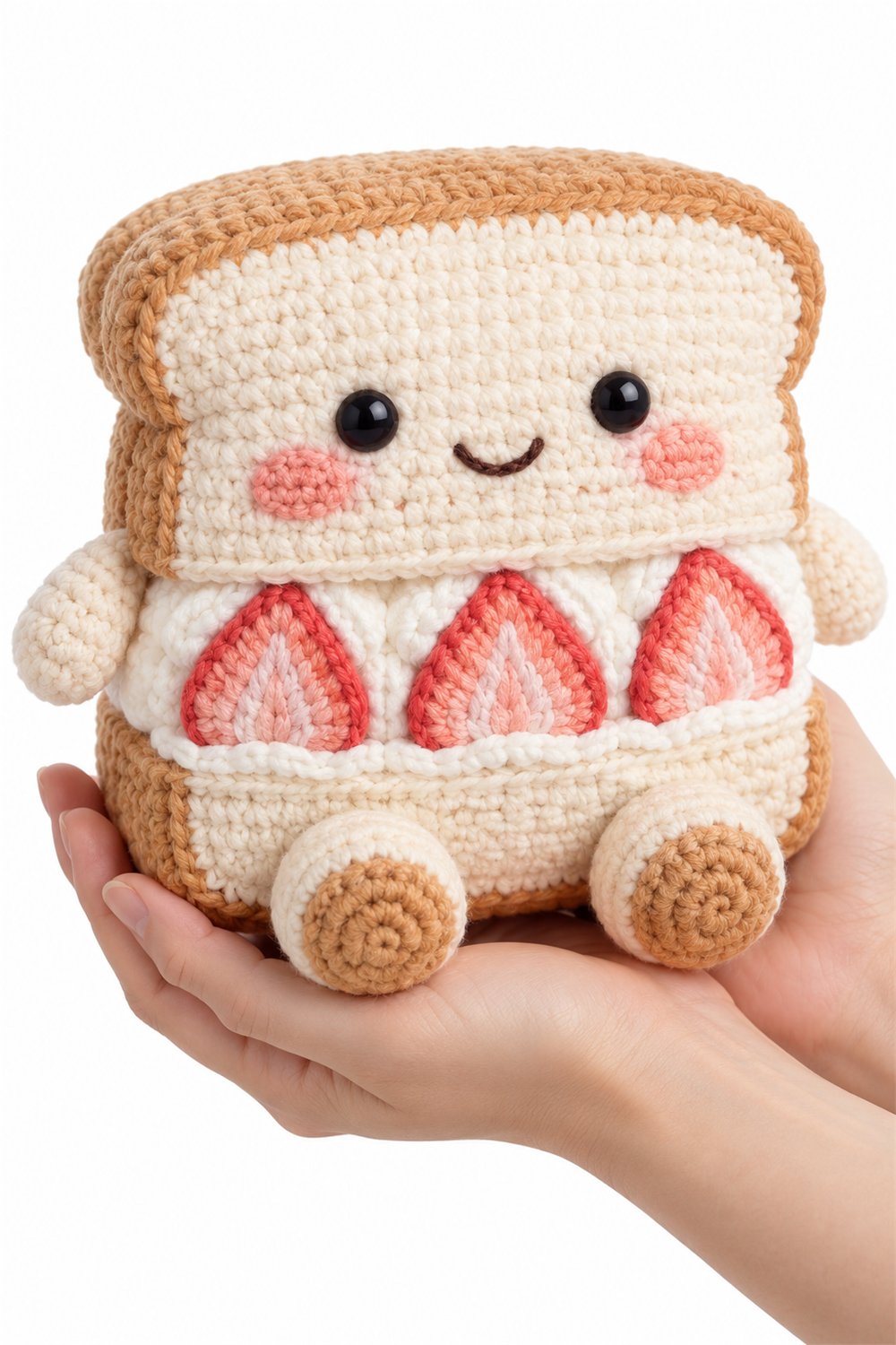 Crochet Amigurumi 612 Na Mao Sanduiche Morango - Pattern