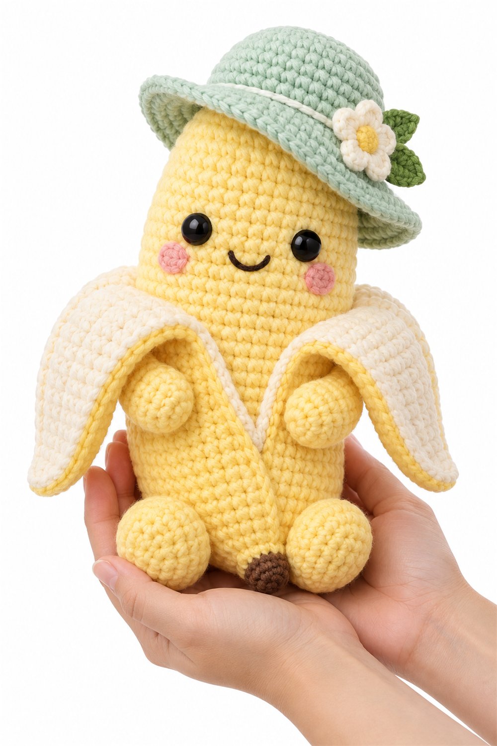 Amigurumi 616 Na Mao Banana Chapeu - Crochet Pattern