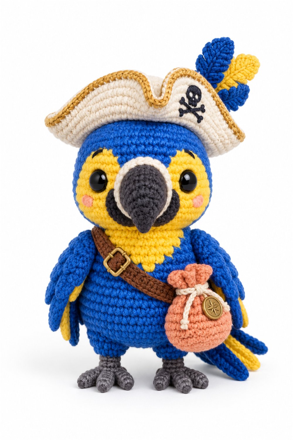 Amigurumi 62 Arara Azul Pirata - Handmade Pattern