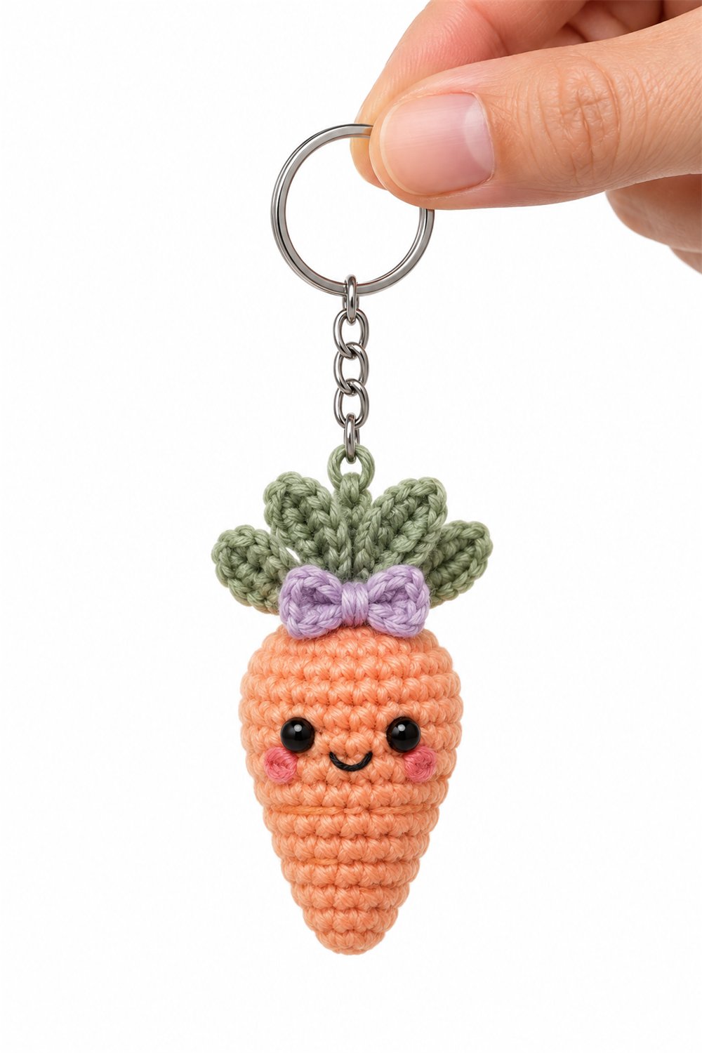 Amigurumi 623 Chaveiro Cenoura Lacinho Crochet Guide