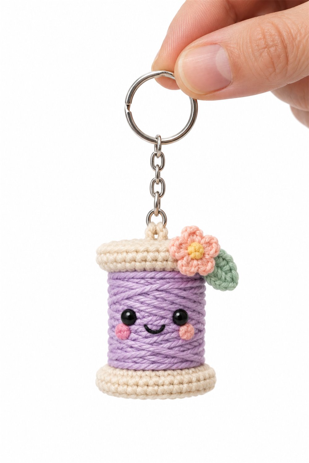 How to Crochet Amigurumi 645 Chaveiro Carretel Flor