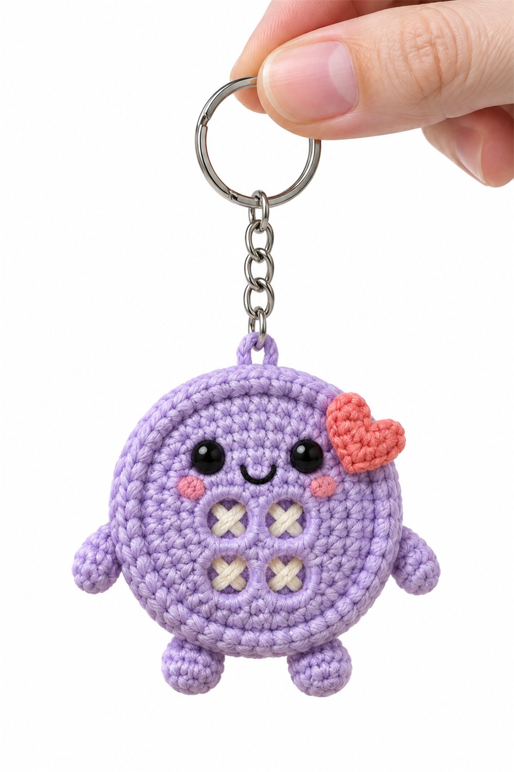 Crochet Amigurumi 649 Chaveiro Botao Coracao - Pattern