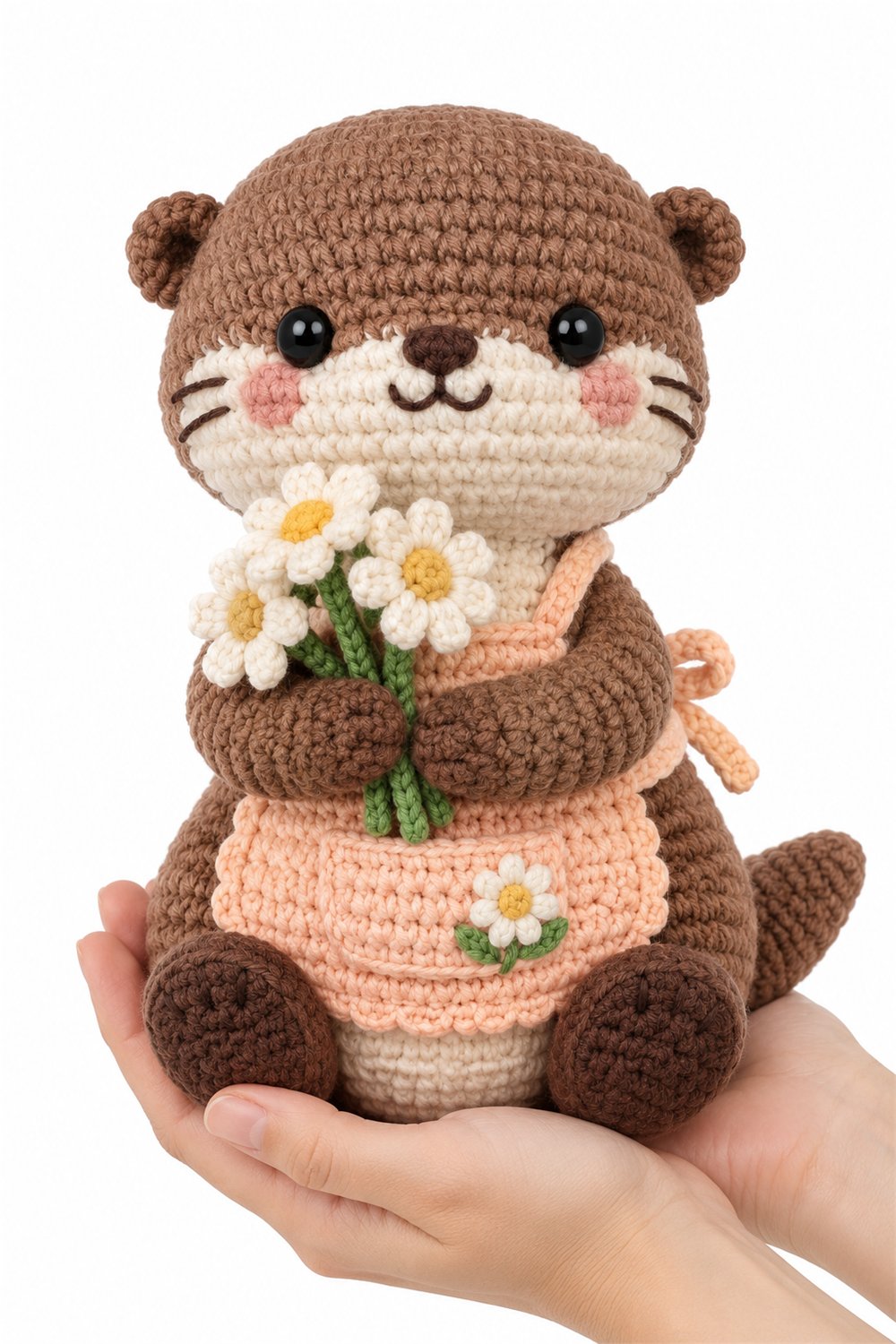 Crochet Amigurumi 658 Na Mao Lontra Florista - Pattern