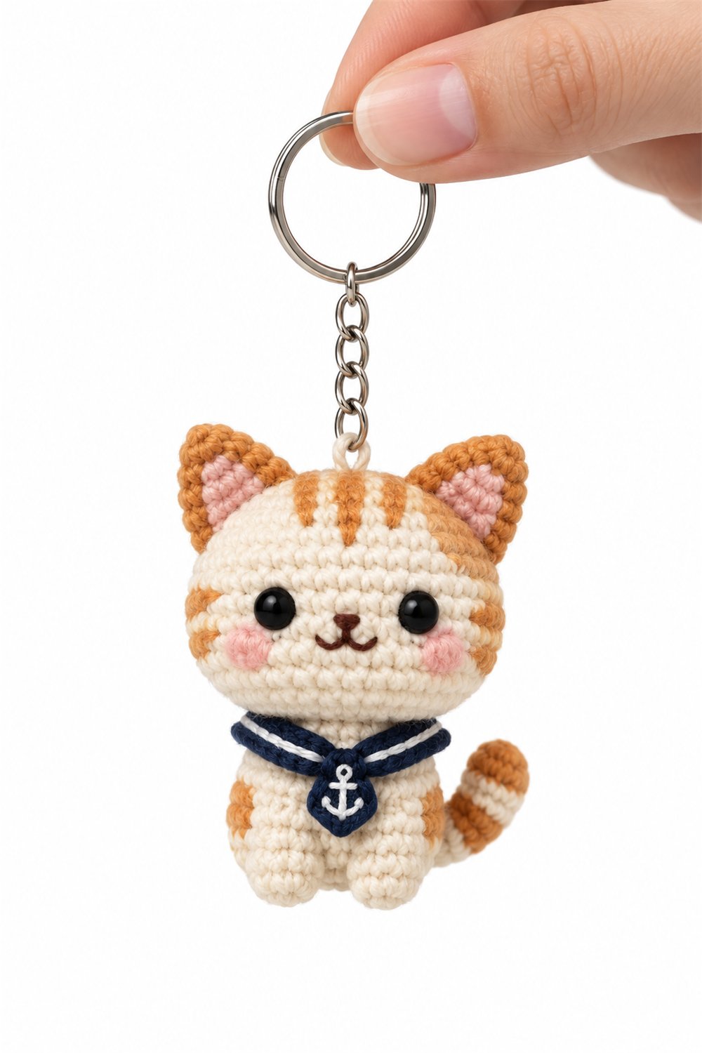 Amigurumi 661 Chaveiro Gato Marinheiro - Crochet Pattern