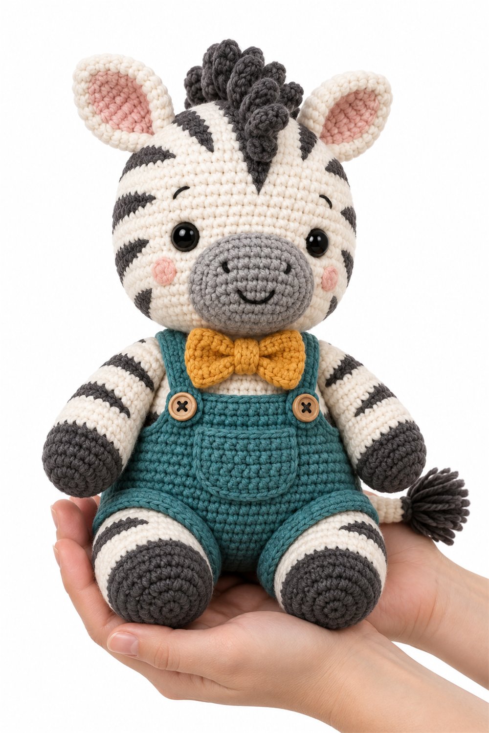Amigurumi 664 Na Mao Zebra Laco Amarelo - Step by Step