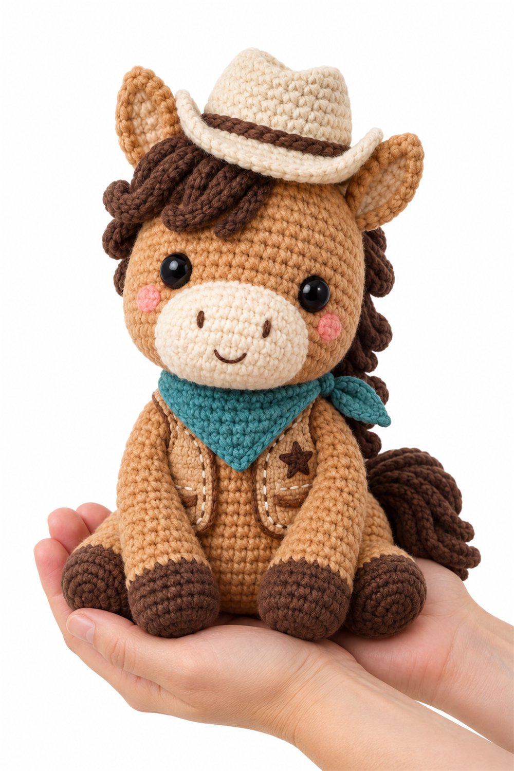 Amigurumi 670 Na Mao Cavalo Cowboy - Crochet Pattern