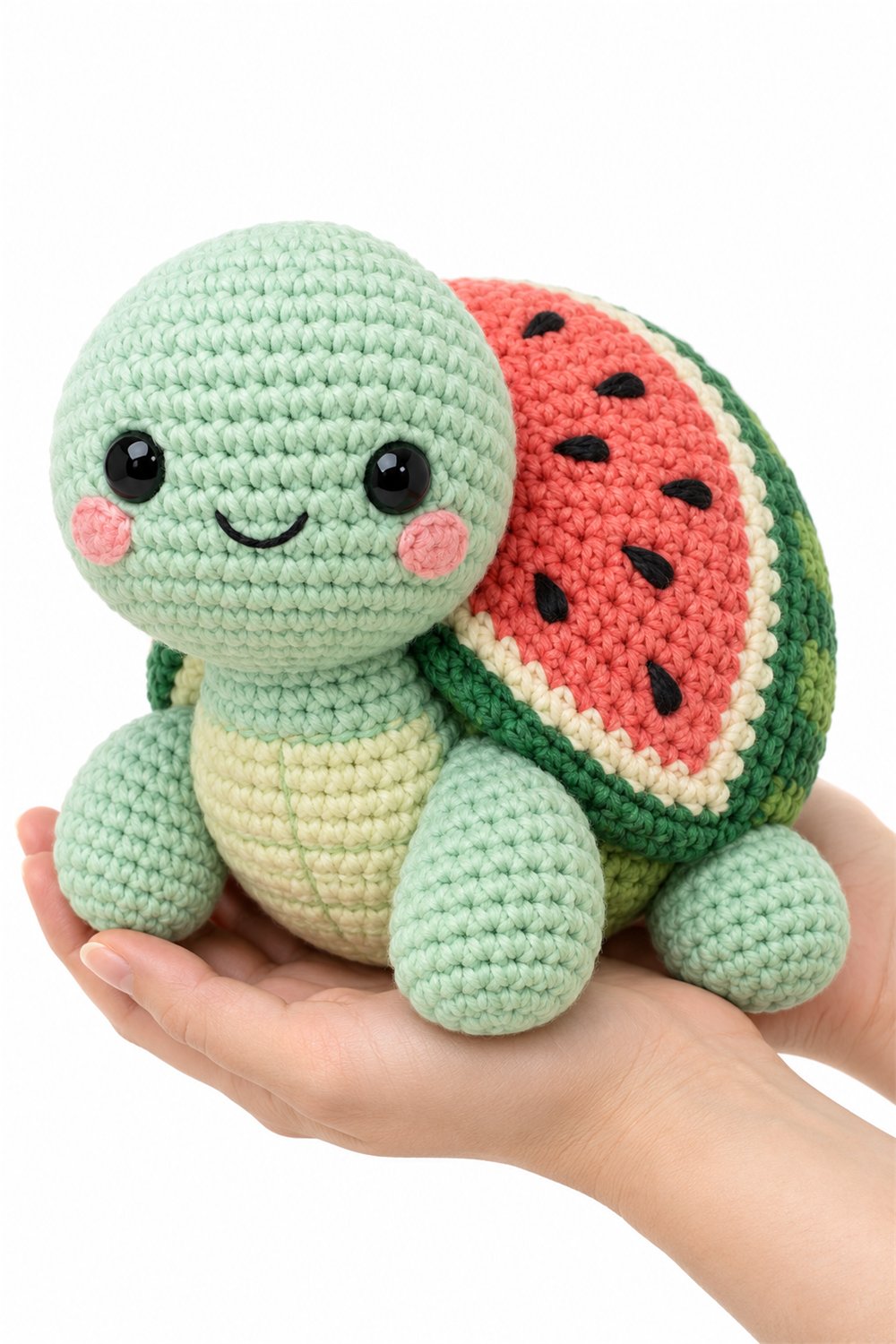 DIY Amigurumi 674 Na Mao Tartaruga Melancia - Crochet Tutorial