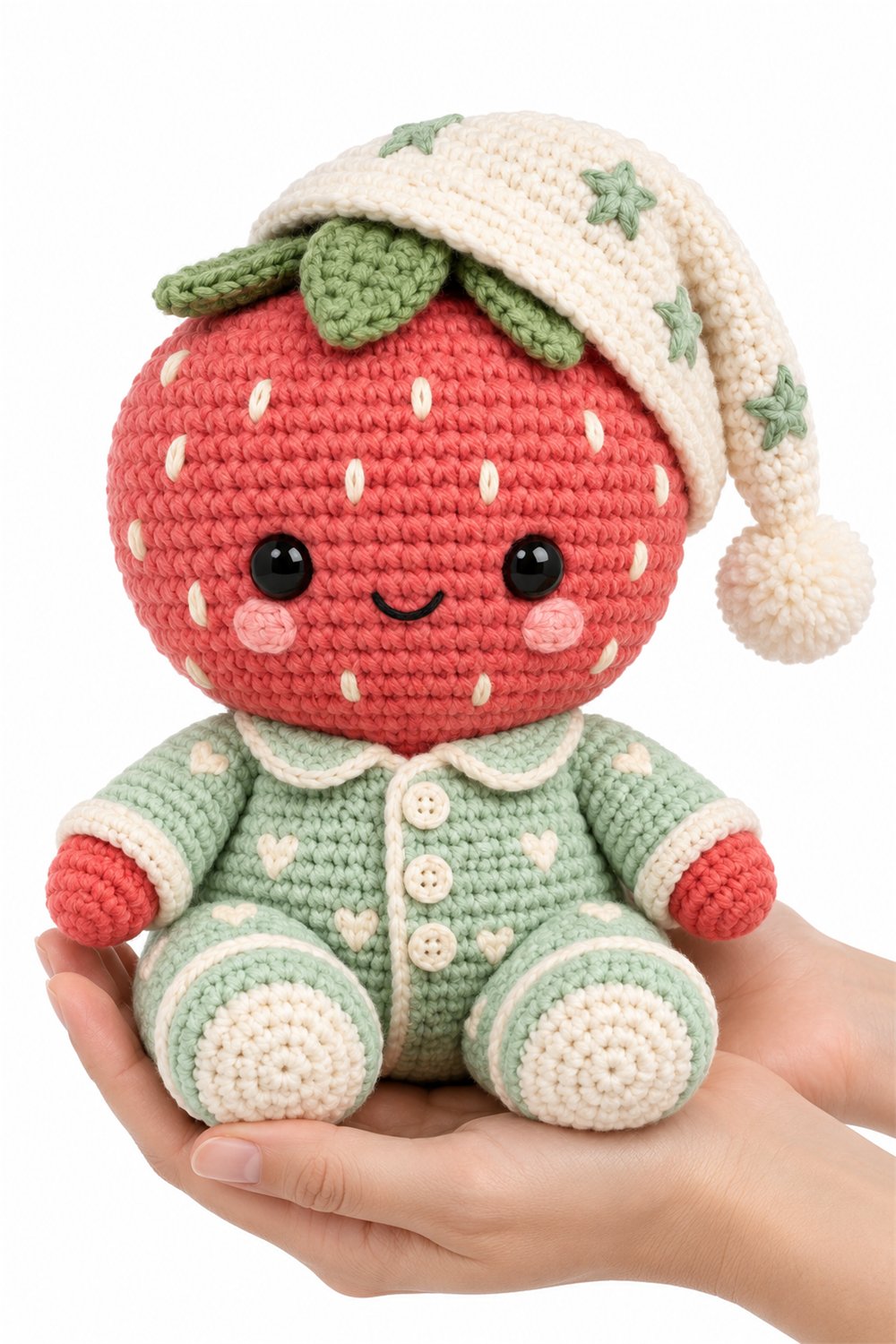 Amigurumi 724 Na Mao Morango Pijama - PDF Pattern