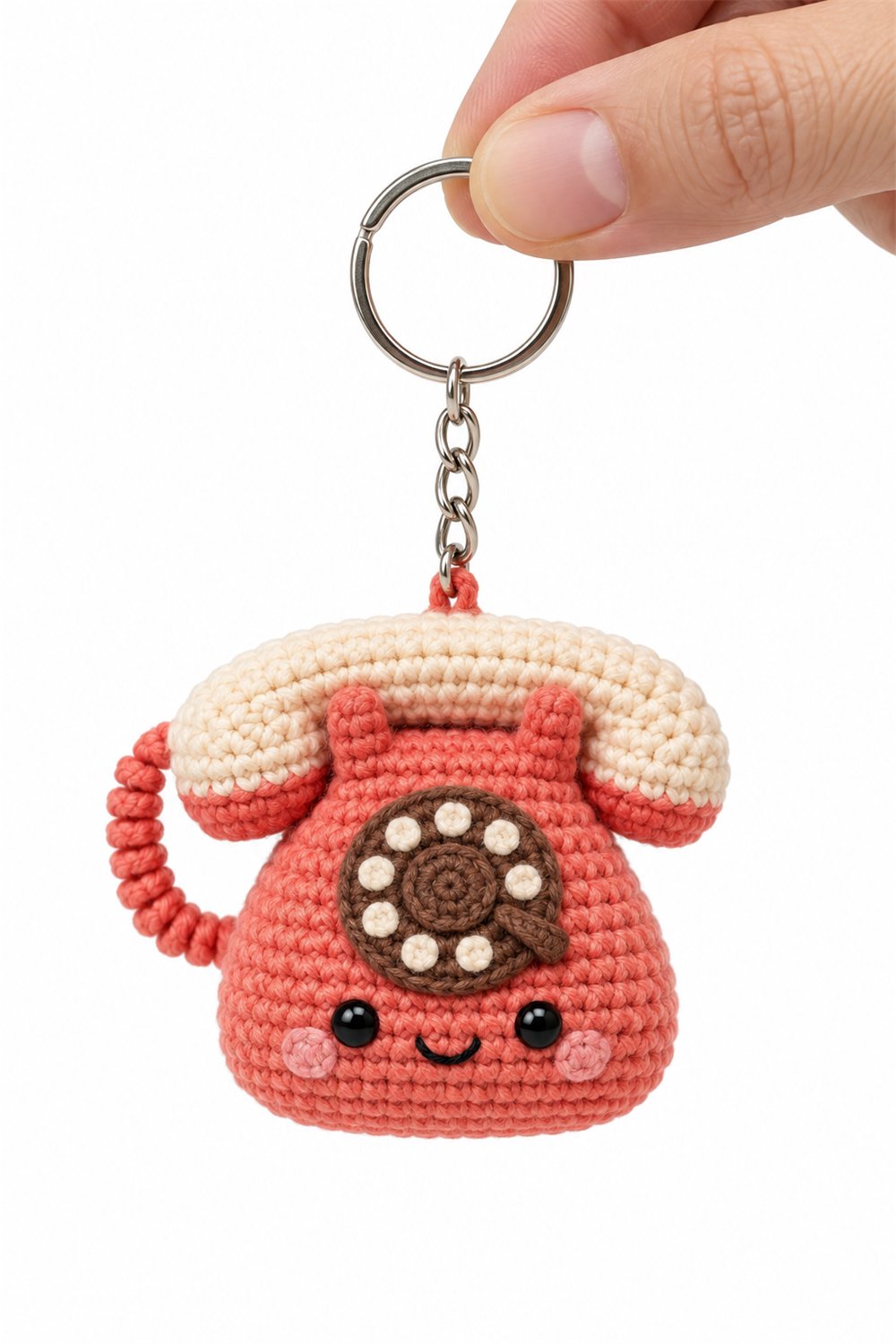 Amigurumi 737 Chaveiro Telefone Retro - Step by Step