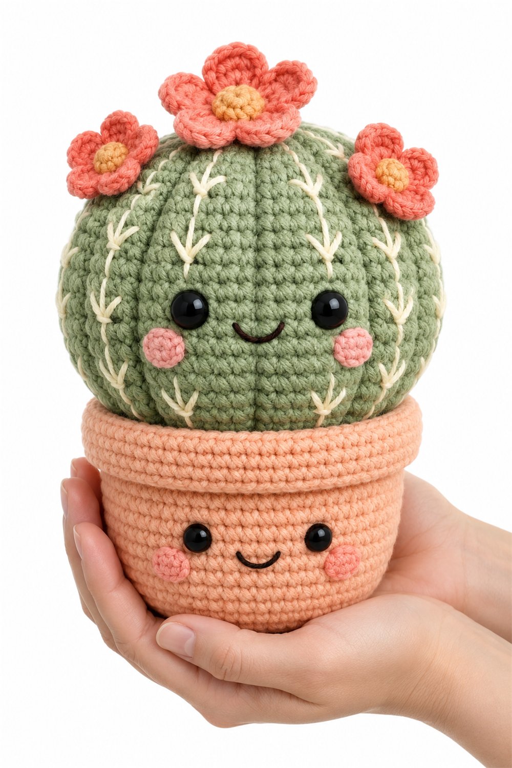 Amigurumi 742 Na Mao Cacto Florido - PDF Pattern
